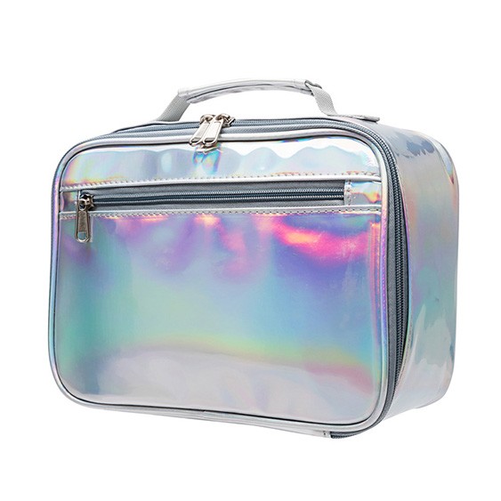 New colorful children kids holographic PVC lunch cooler bag