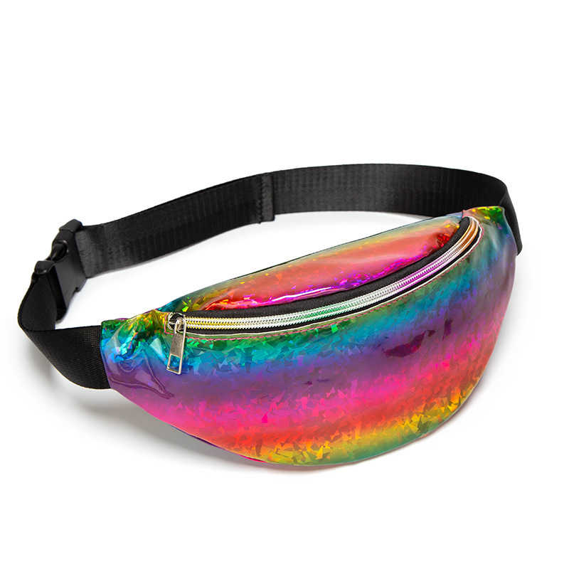 Colorful waterproof PU leather belt waist pouch bag for ladies