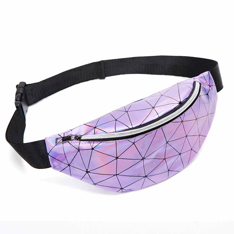  Fashion holographic PU leather phone wallet bum fanny pack waist bag 