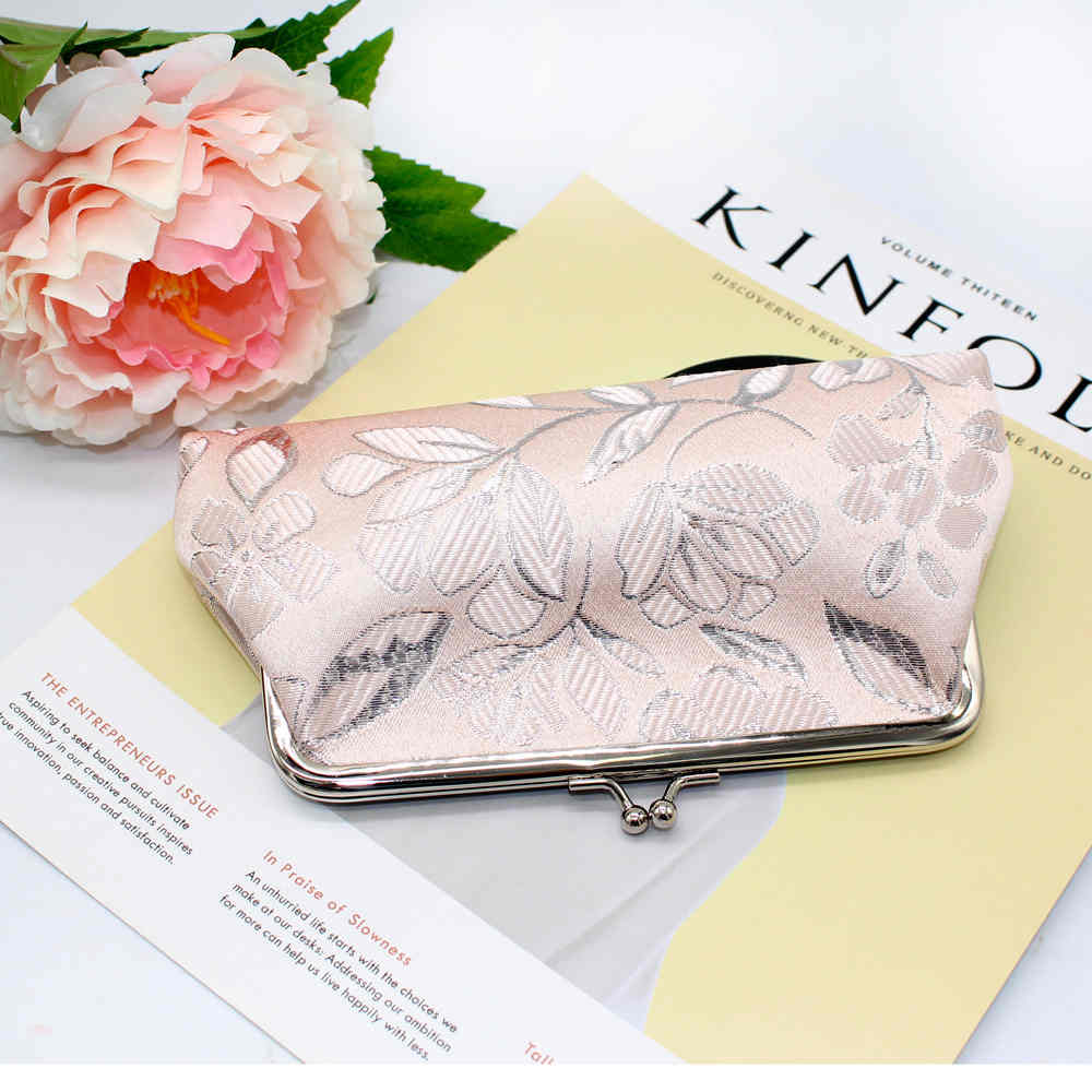 Personalised embroidered long style polyester women's ladies wallets purses handbags