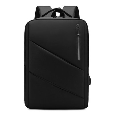 Business men reflective strip shoulder laptop backpack with USB charging port 