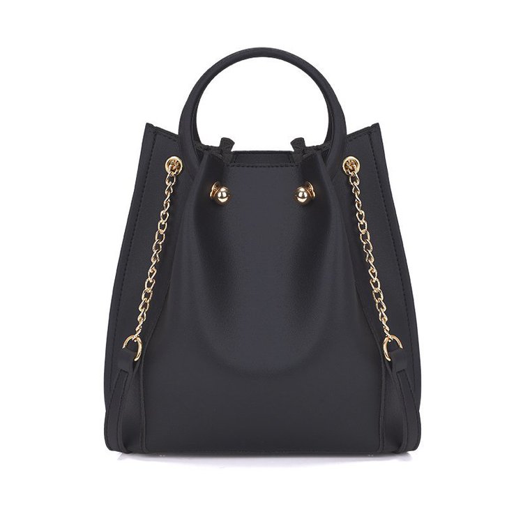 Ladies pu leather crossbody shoulder handbag with golden chain