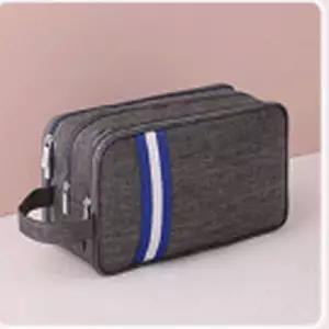 Portable waterproof travel makeup wash bag with handle