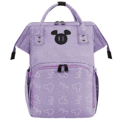 Waterproof double back USB mommy backpack with side tissue paper pocket