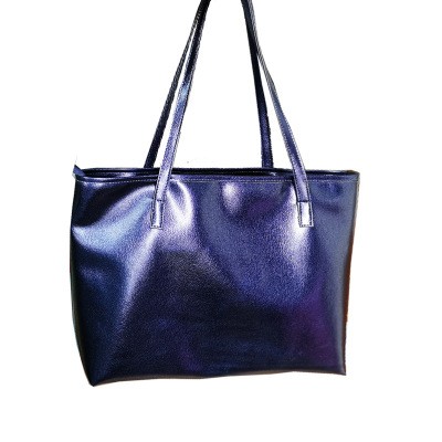 Wholesale golden silver leather tote handbag with zipper
