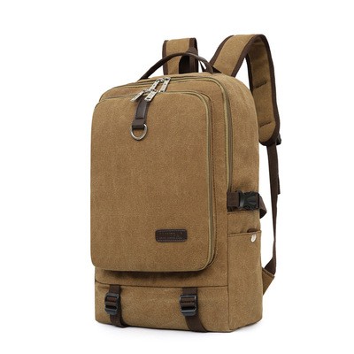 Custom Men Canvas Hiking Backpack Laptop Backpack With Large Capacity