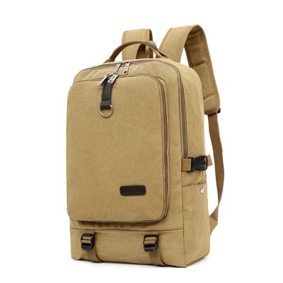 Custom Men Canvas Hiking Backpack Laptop Backpack With Large Capacity