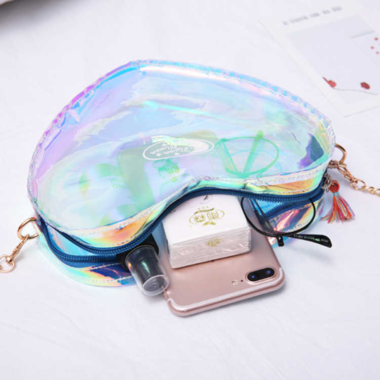 New colorful holographic soft PVC messenger crossbody bag (图8)