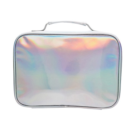 New colorful children kids holographic PVC lunch cooler bag(图1)