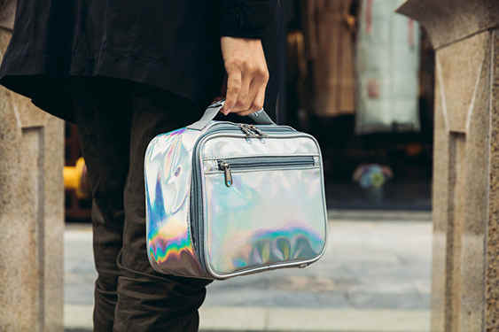 New colorful children kids holographic PVC lunch cooler bag(图6)