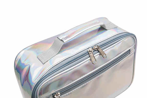 New colorful children kids holographic PVC lunch cooler bag(图2)