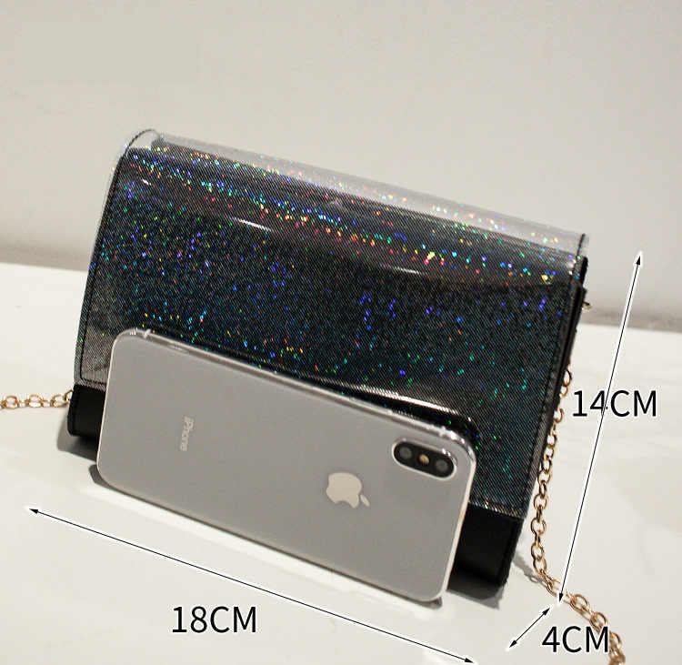 New square shinny PU messenger mobilphone cross body bag with TPU (图6)