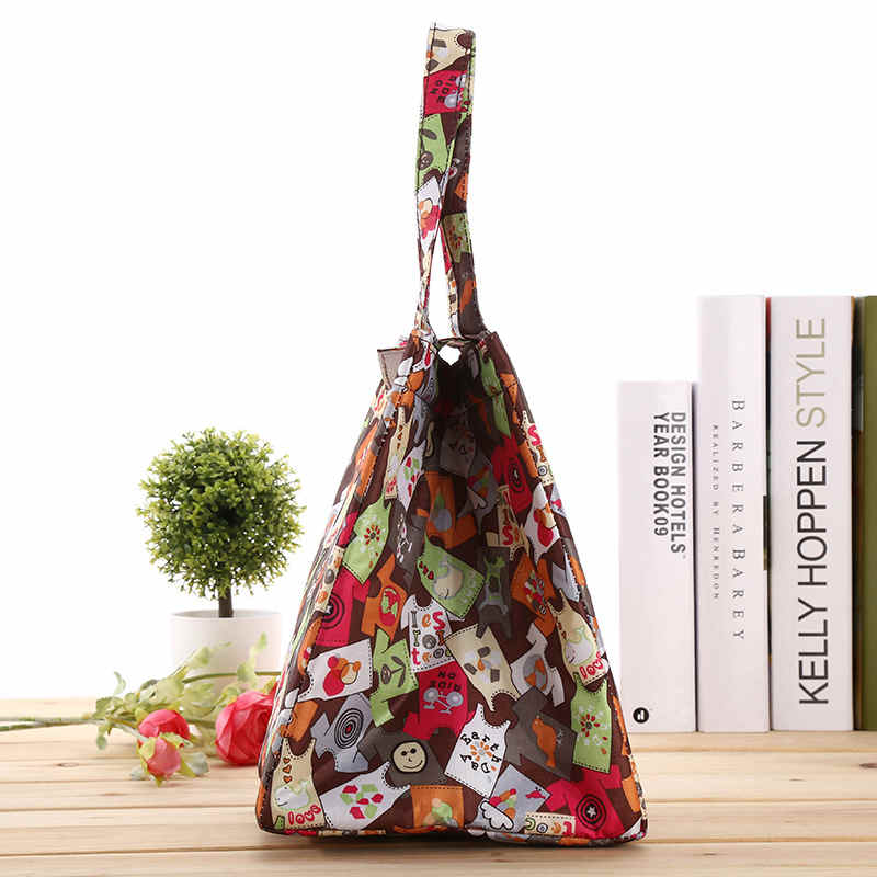 Cute 12oz printed insulated canvas portable aluminium foil lunch cooler bag for student (图2)