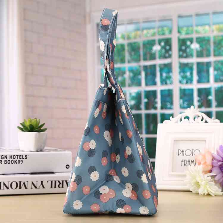 Cute 12oz printed insulated canvas portable aluminium foil lunch cooler bag for student (图6)