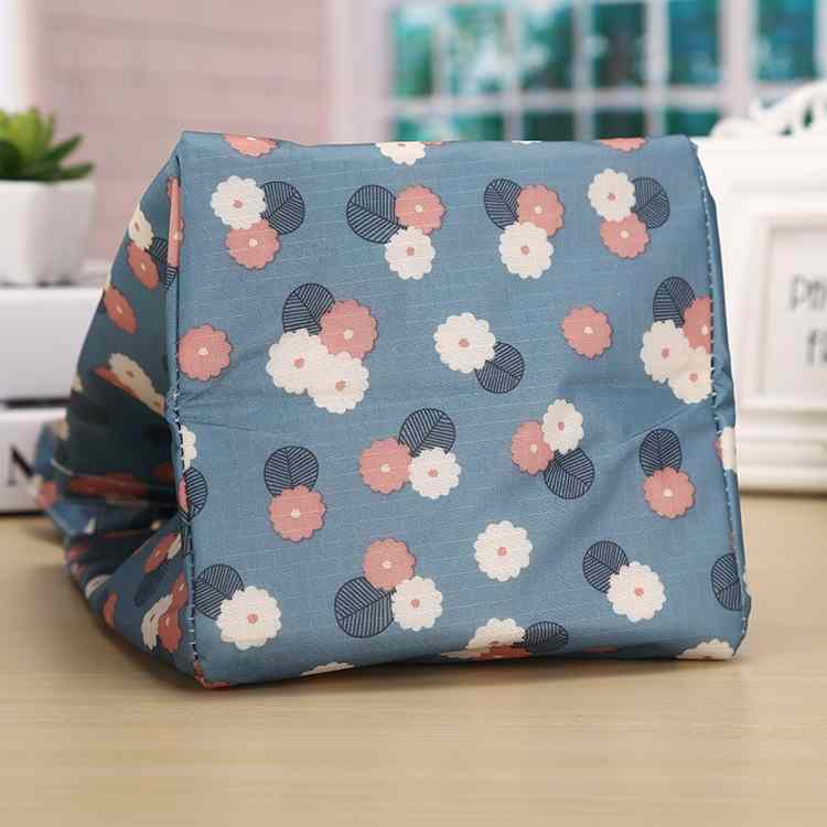 Cute 12oz printed insulated canvas portable aluminium foil lunch cooler bag for student (图7)