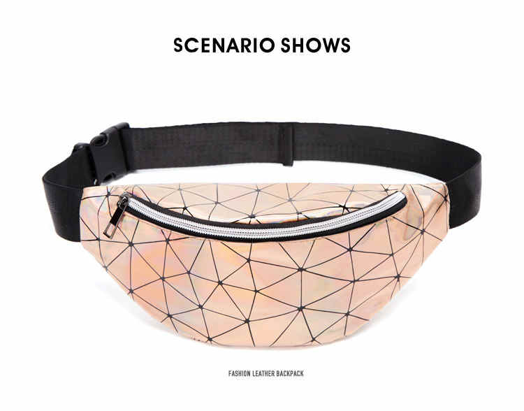  Fashion holographic PU leather phone wallet bum fanny pack waist bag (图14)