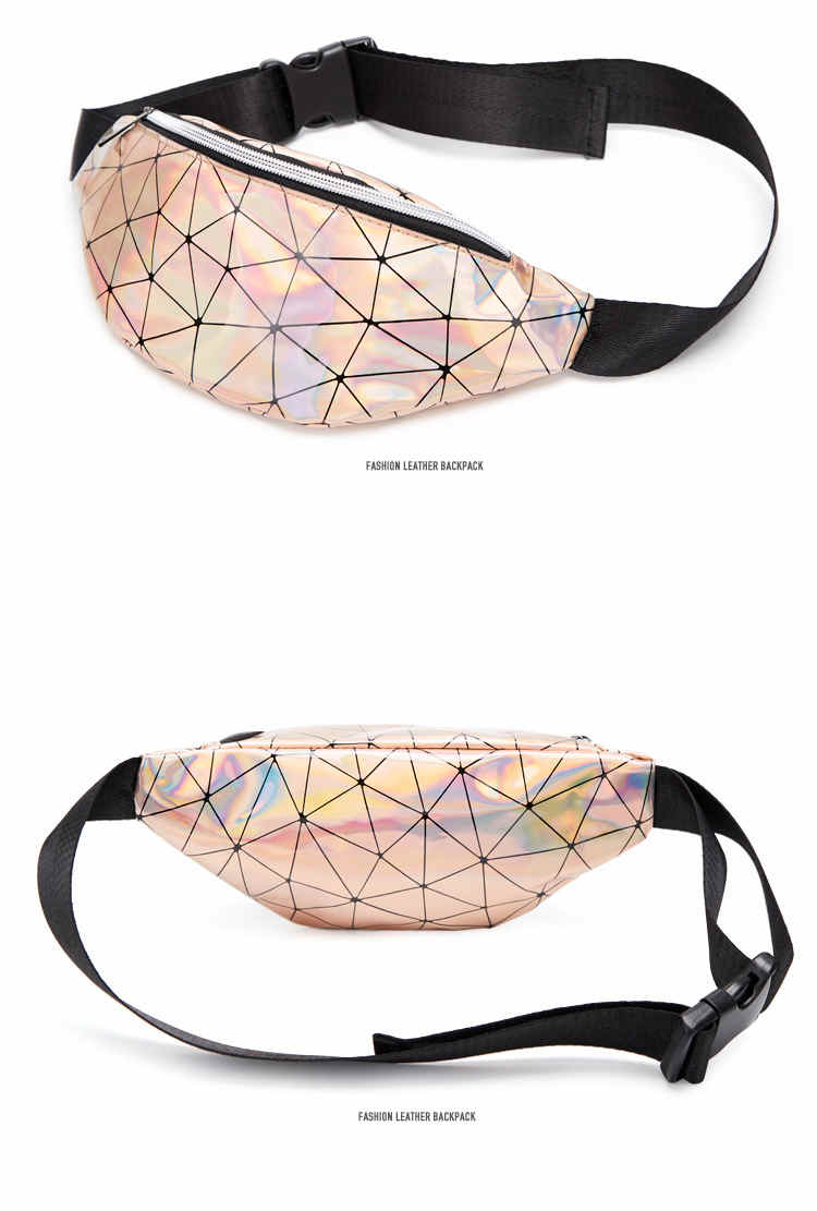  Fashion holographic PU leather phone wallet bum fanny pack waist bag (图15)