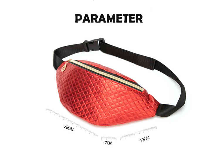 Metallic shinny holographic laser PU leather belt chest bag bum waist bag (图14)