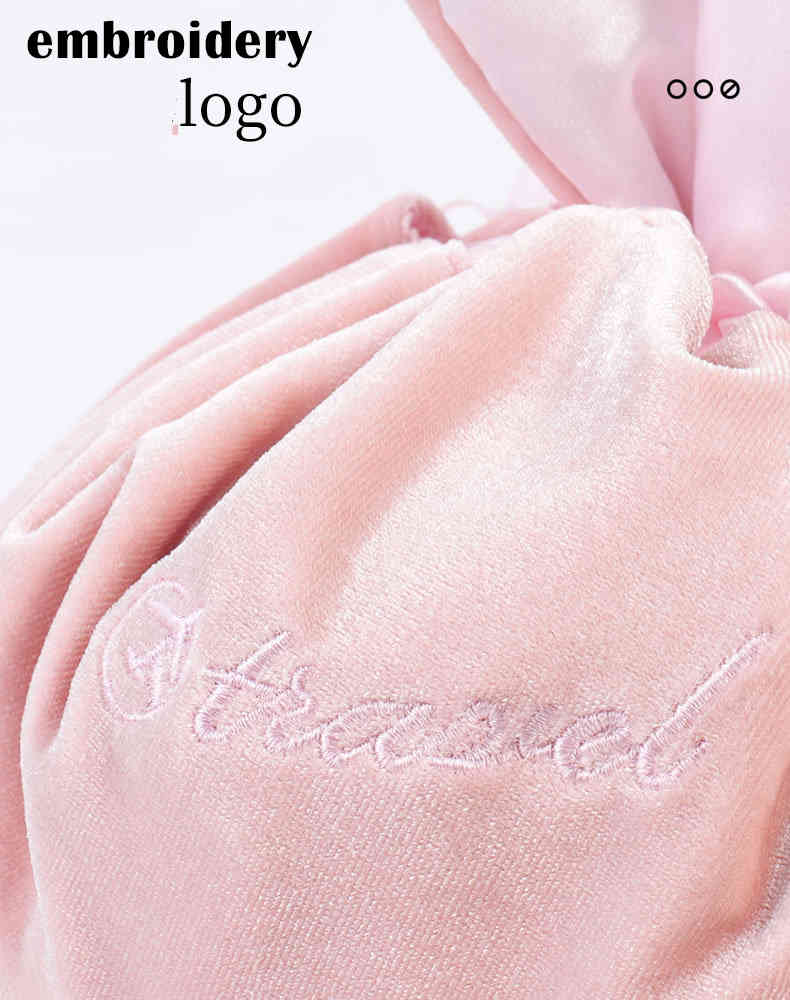 Cute drawstring velvet wash travel storage bag makeup organizer with embroidered logo(图10)