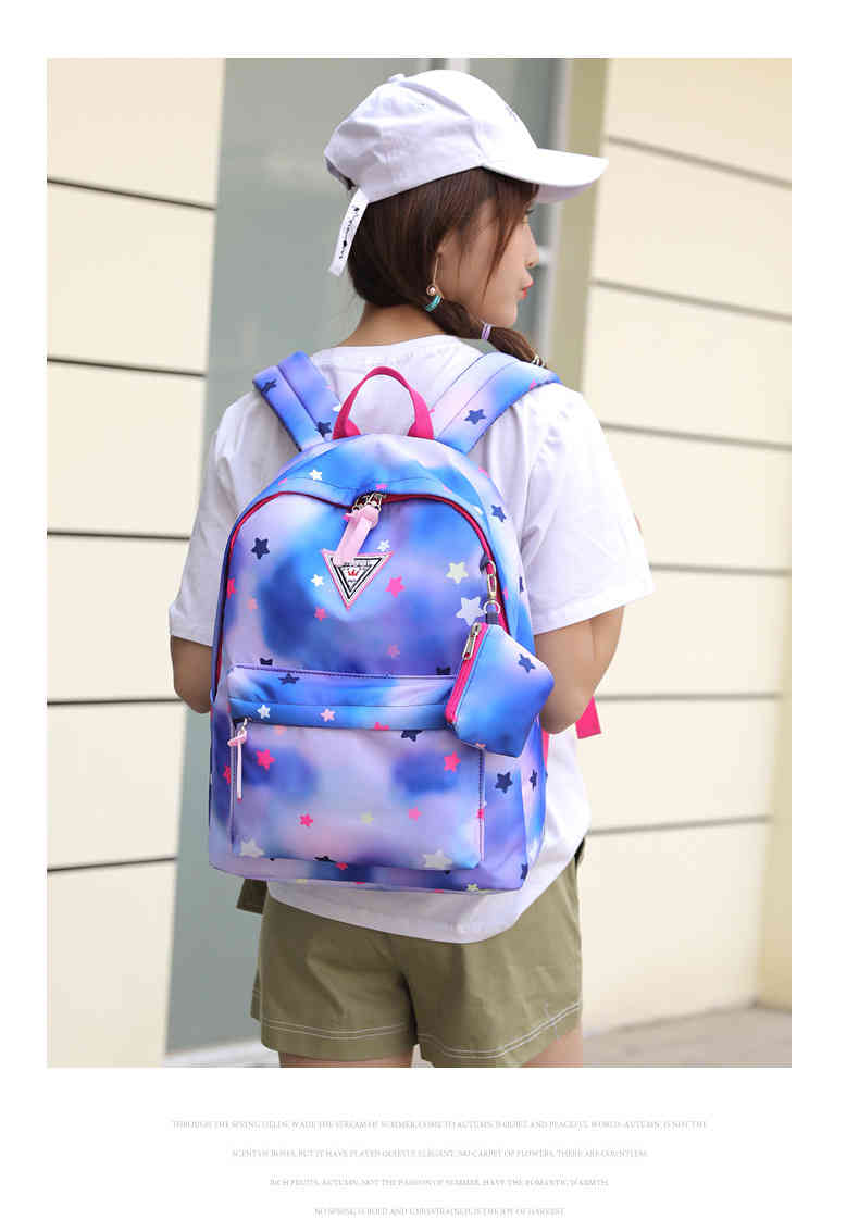 Trendy waterproof ventilated soft casual school bag oxford backpack for student(图23)