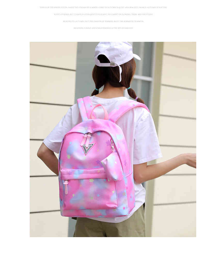 Trendy waterproof ventilated soft casual school bag oxford backpack for student(图16)