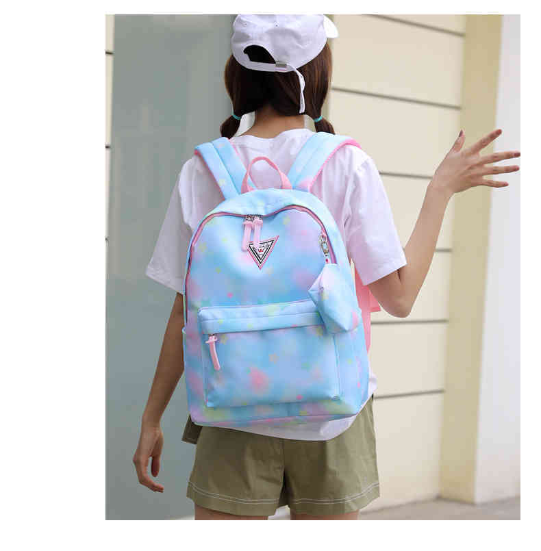 Trendy waterproof ventilated soft casual school bag oxford backpack for student(图21)