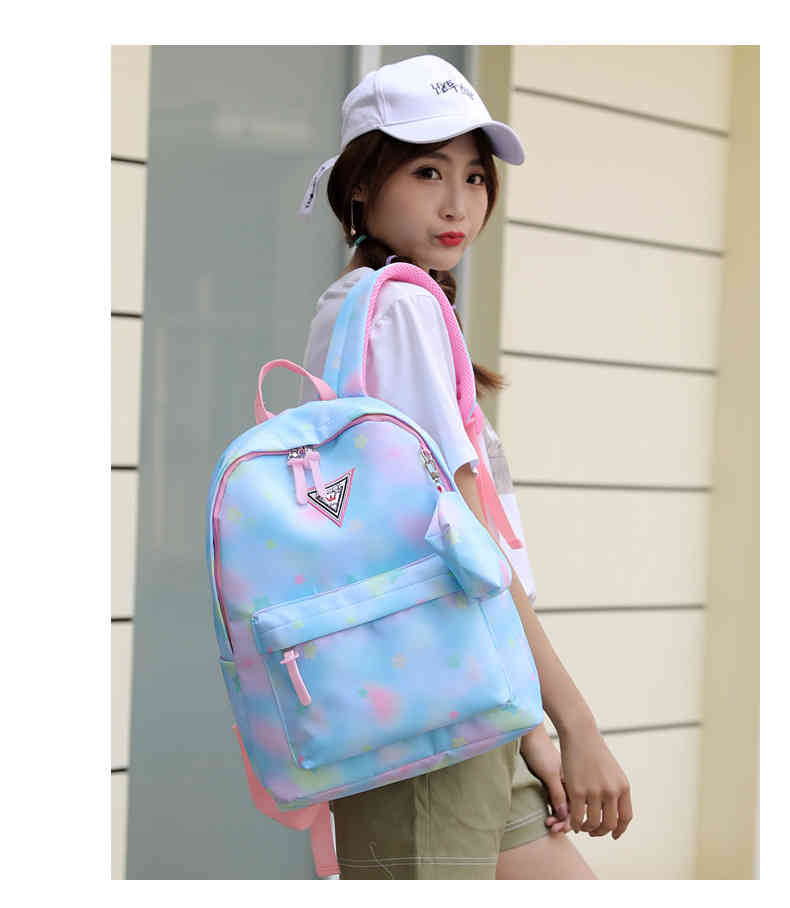 Trendy waterproof ventilated soft casual school bag oxford backpack for student(图19)