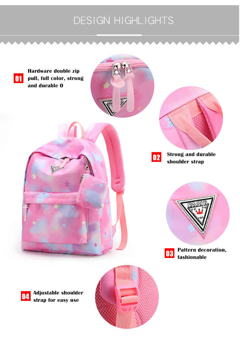 Trendy waterproof ventilated soft casual school bag oxford backpack for student(图4)