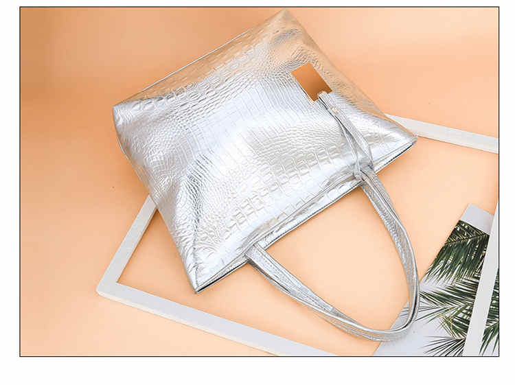 Big soft comfortable PU leather ladies handbag womens shoulder bag   (图3)