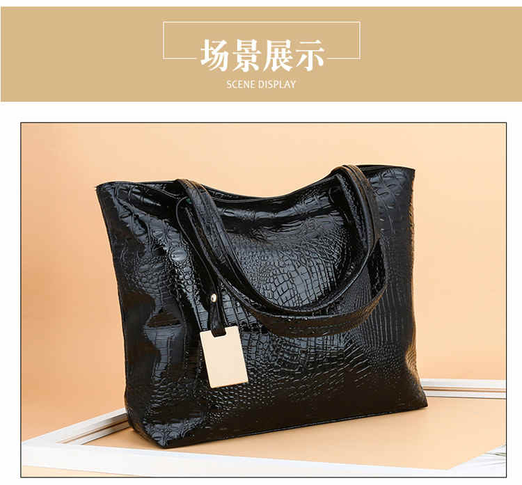 Big soft comfortable PU leather ladies handbag womens shoulder bag   (图12)