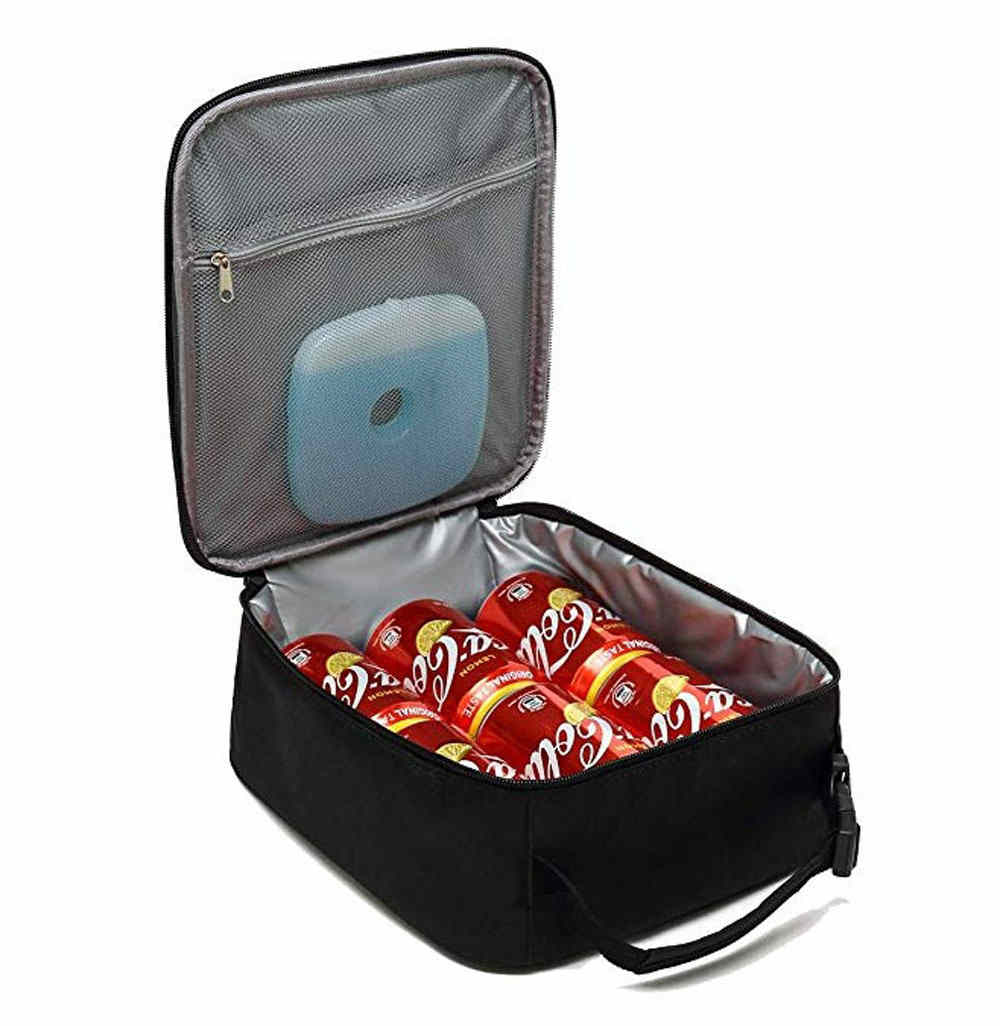Oxford portable freezable picnic bag insulated lunch cooler bag with thick aluminum foil (图5)