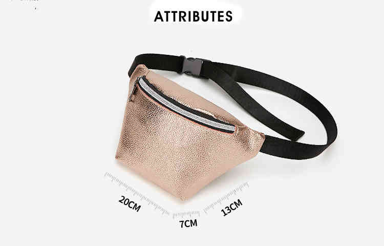 Golden soft PU leather mobile phone pouch bag crossbody waist pack(图11)