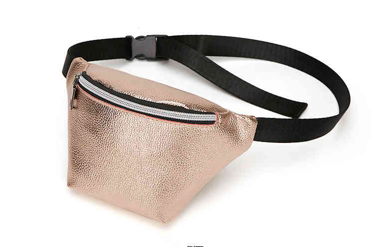 Golden soft PU leather mobile phone pouch bag crossbody waist pack(图9)