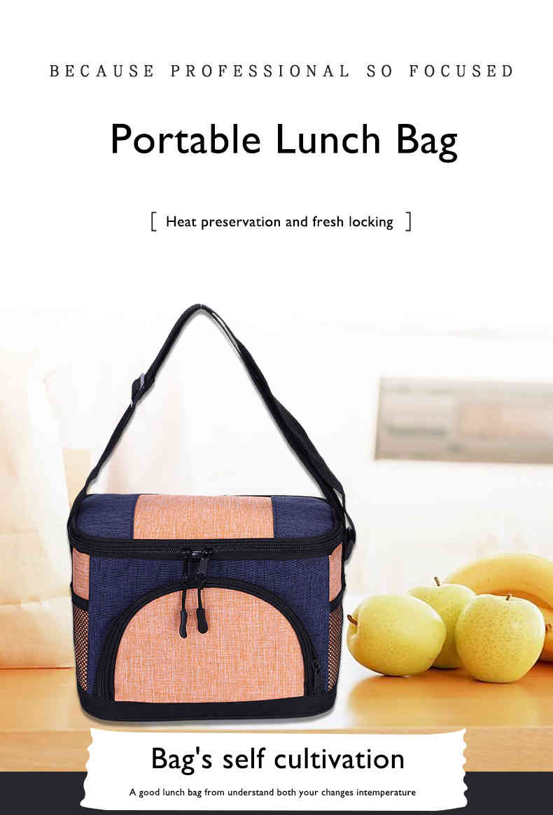 New fashion watertight two layer picnic freezable lunch cooler bag with large capacity(图1)