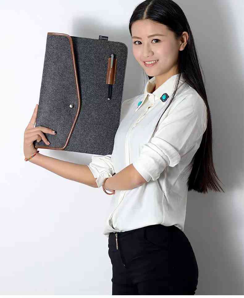 Eco-friendly felt laptop sleeve bag 11 12 13 13.3inch laptop tablet case for Macbook iPad Noyebook (图14)