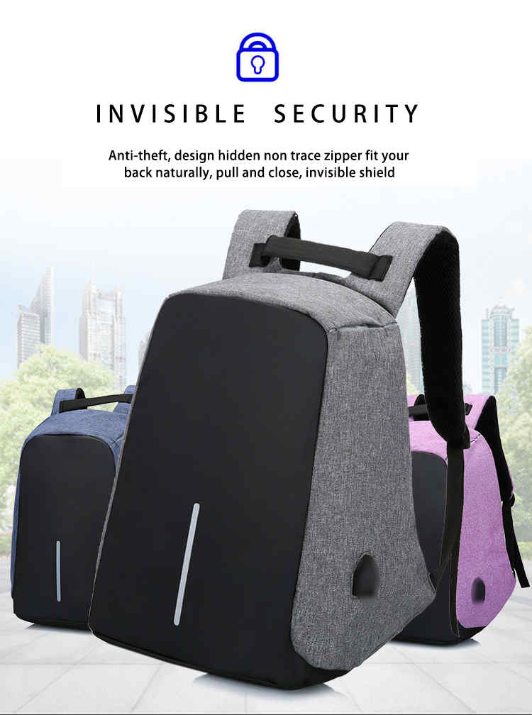 360°anti-theft business computer bag laptop backpack with usb charging port(图1)