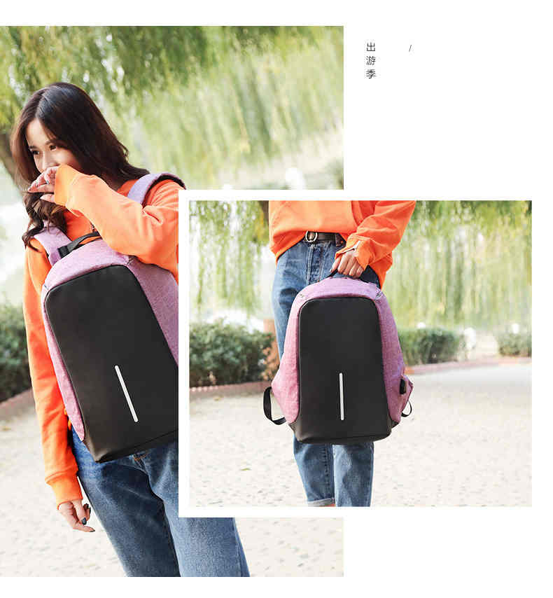 360°anti-theft business computer bag laptop backpack with usb charging port(图20)