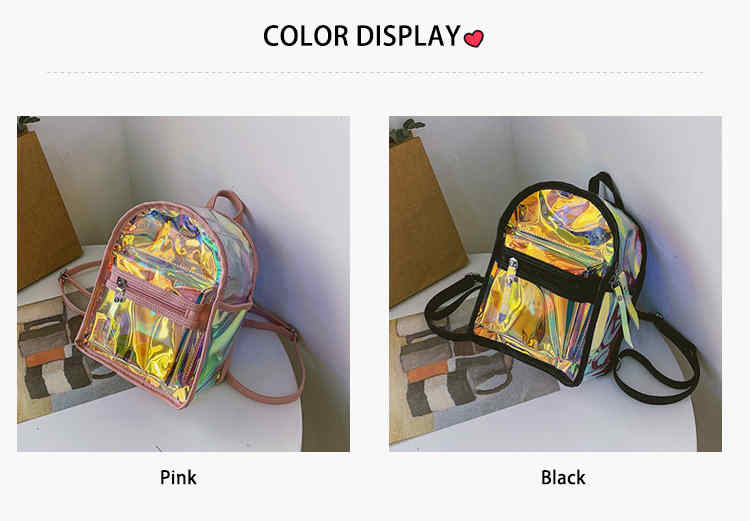Waterproof jelly clear transparent PU leather crossbody shoulder bag backpack (图4)