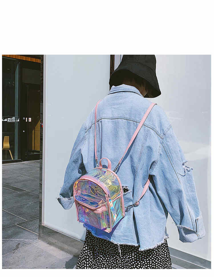 Waterproof jelly clear transparent PU leather crossbody shoulder bag backpack (图18)