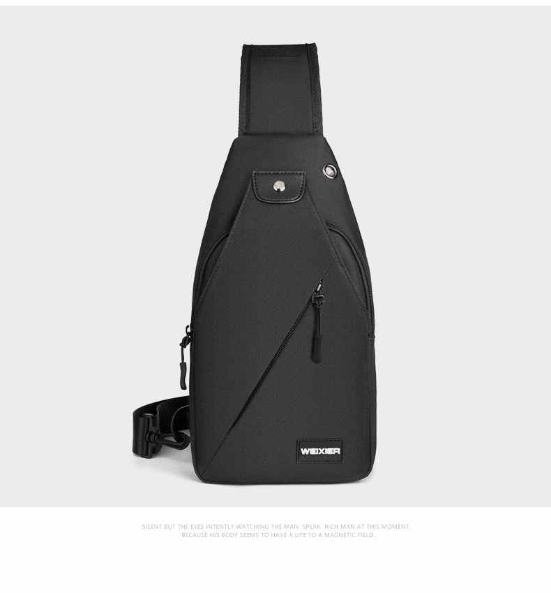 Mens water resistant oxford crossbody shoulder bag chest pack with multip pocket(图13)