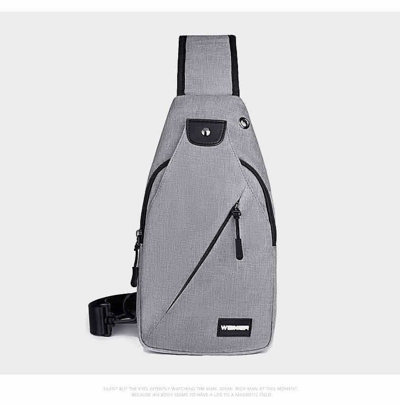 Mens water resistant oxford crossbody shoulder bag chest pack with multip pocket(图9)