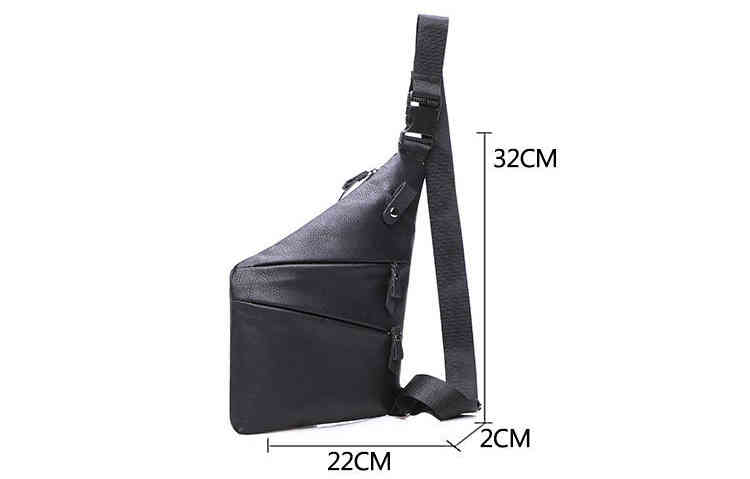 Anti-theft water resistant mens pu crossbody bag chest pack for running(图20)
