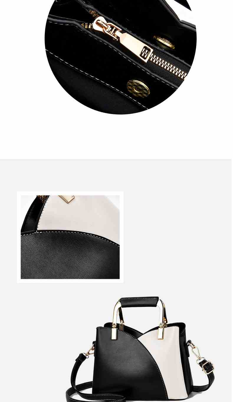 Fashion designer black adjustable leather messenger cross body shoulder bag(图7)