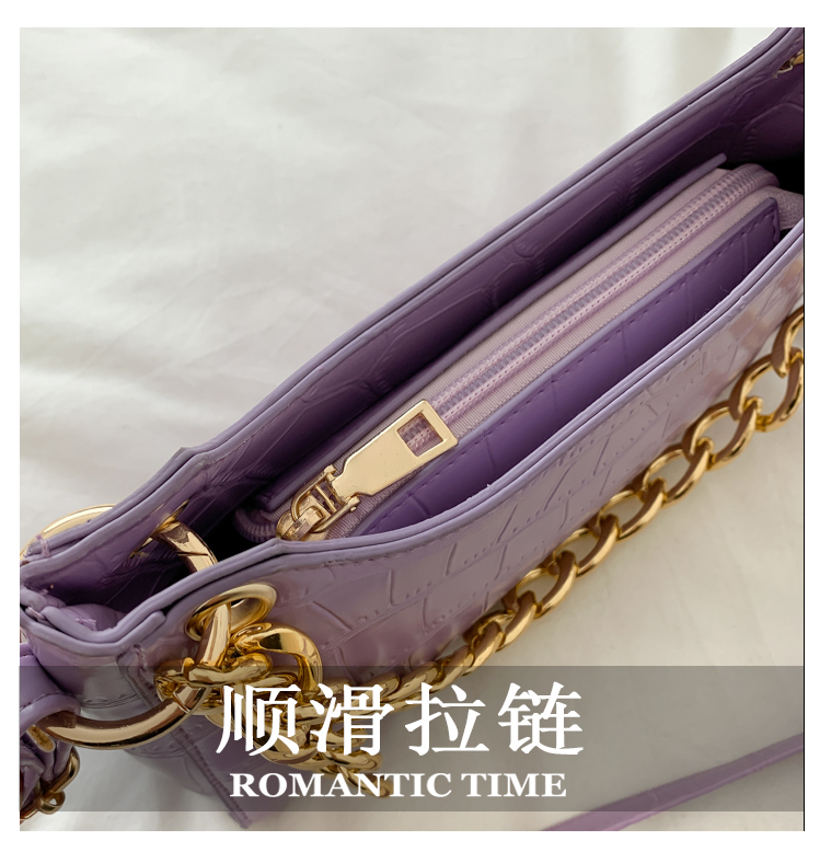 2020 luxury gold chain green purple organizer crossbody handbags leather(图8)