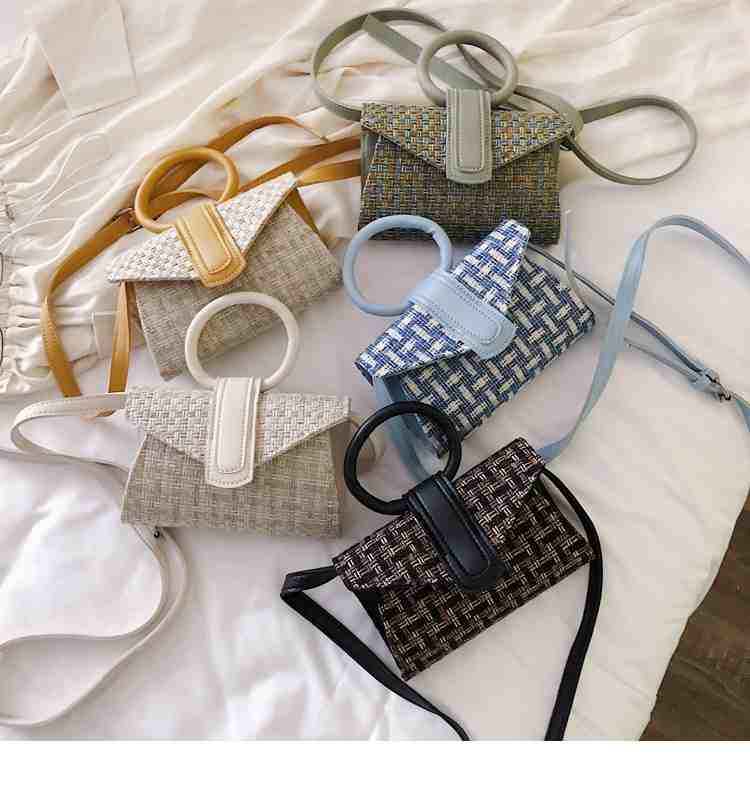 Fashion designer leather chain woolen cloth cross shoulder handbags shoulder crossbody handbag(图6)