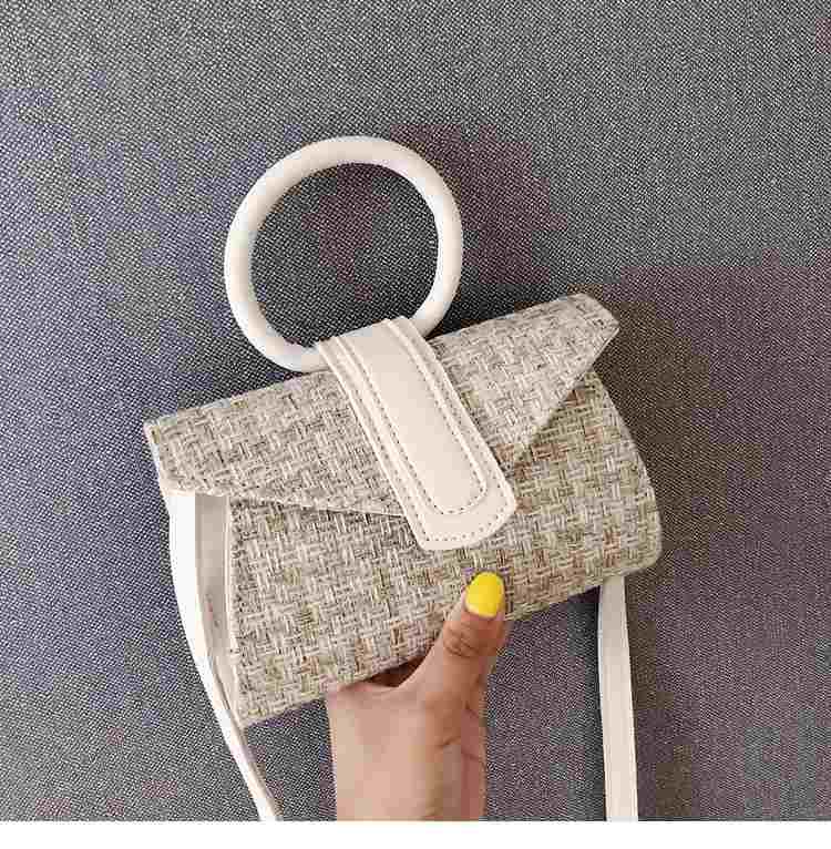 Fashion designer leather chain woolen cloth cross shoulder handbags shoulder crossbody handbag(图4)