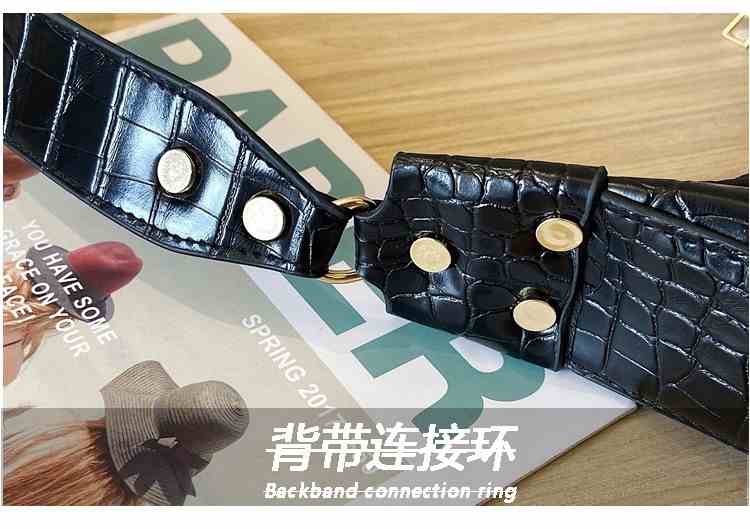 2020 designer luxury black leather travel organizer crossbody shoulder bag for women(图3)