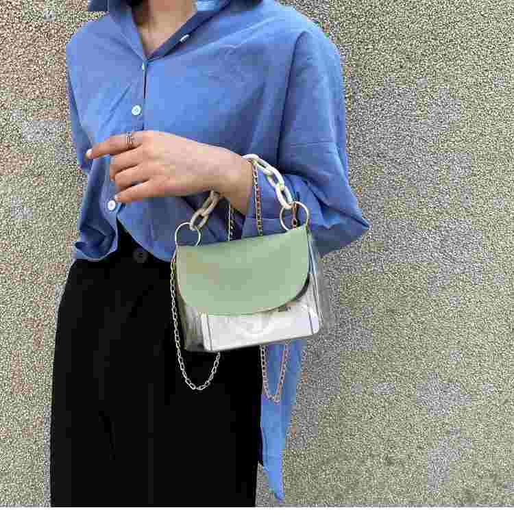 Wholesale designer leather handbag clear plastic crossbody bag for travel(图10)