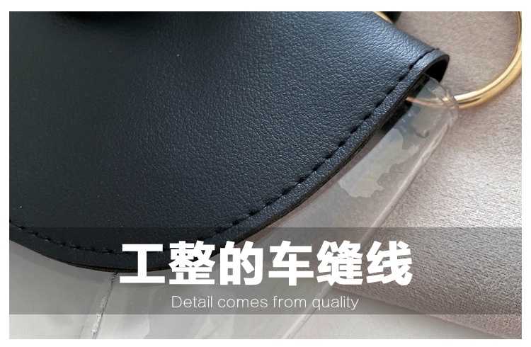 Wholesale designer leather handbag clear plastic crossbody bag for travel(图12)