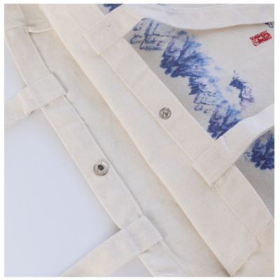 Custom printed logo fashion shoulder cotton canvas tote bag(图2)